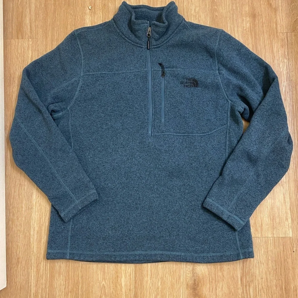 The North Face Men's Heather Blue Fleece Pullover